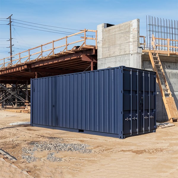 construction site storage containers are designed to be weather-resistant and durable
